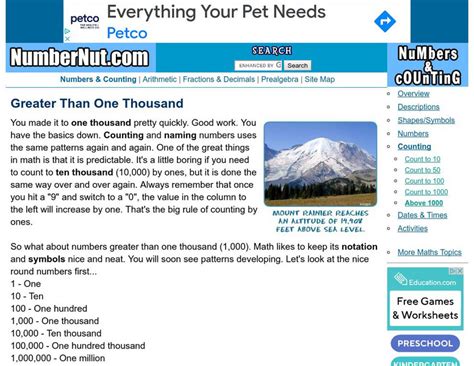 one more than 1000|NumberNut.com: Counting: Greater than 1,000.